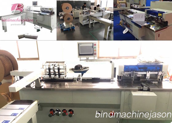 Spooling wire inserting machine with hole punching PBW580 for notebook fornecedor